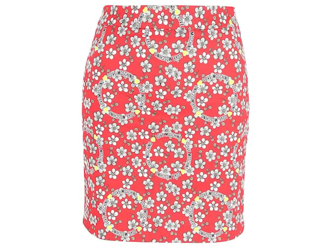 Love Moschino Mini-jupe en coton à imprimé floral  ref.1017798